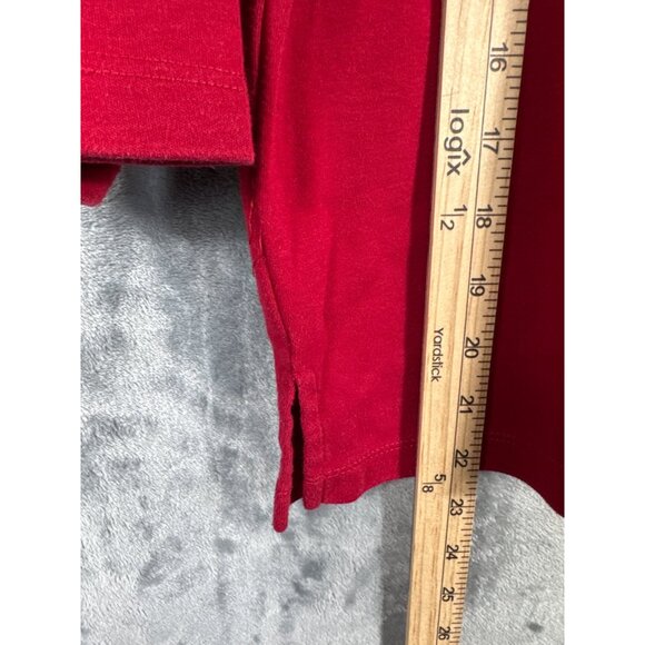 Alfred Dunner Red Embellished 3/4 Sleeve Cotton & Polyester Womens Top S - Picture 3 of 5